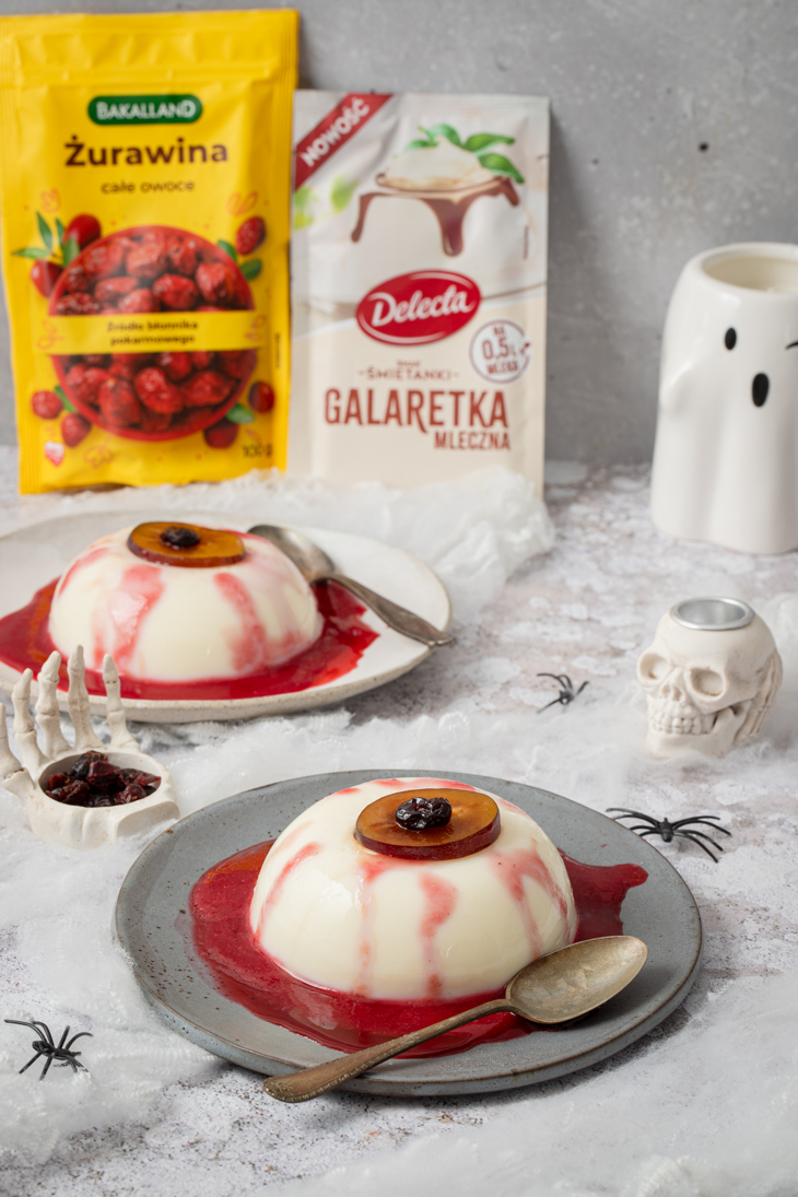 Halloweenowa panna cotta