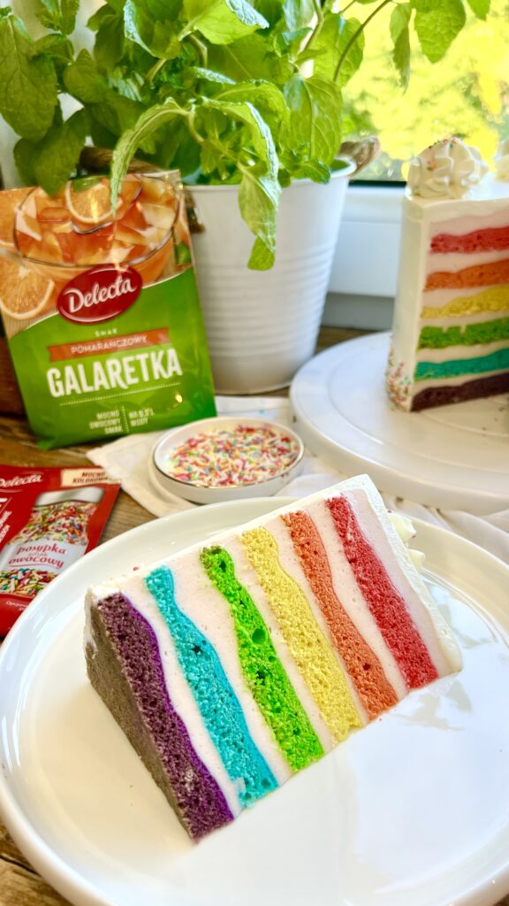 tort tęczowy rainbow cake
