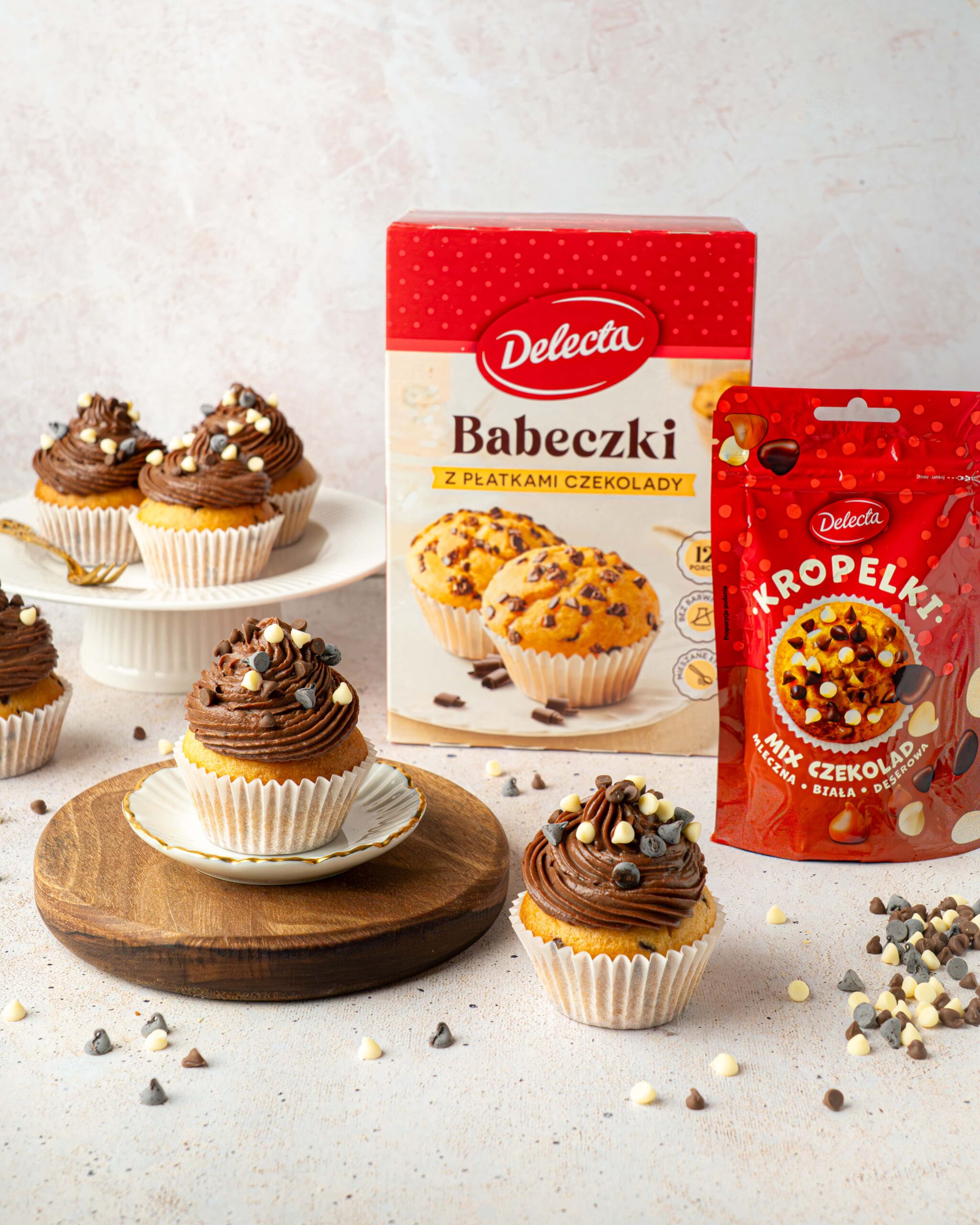 Babeczki z kremem czekoladowym