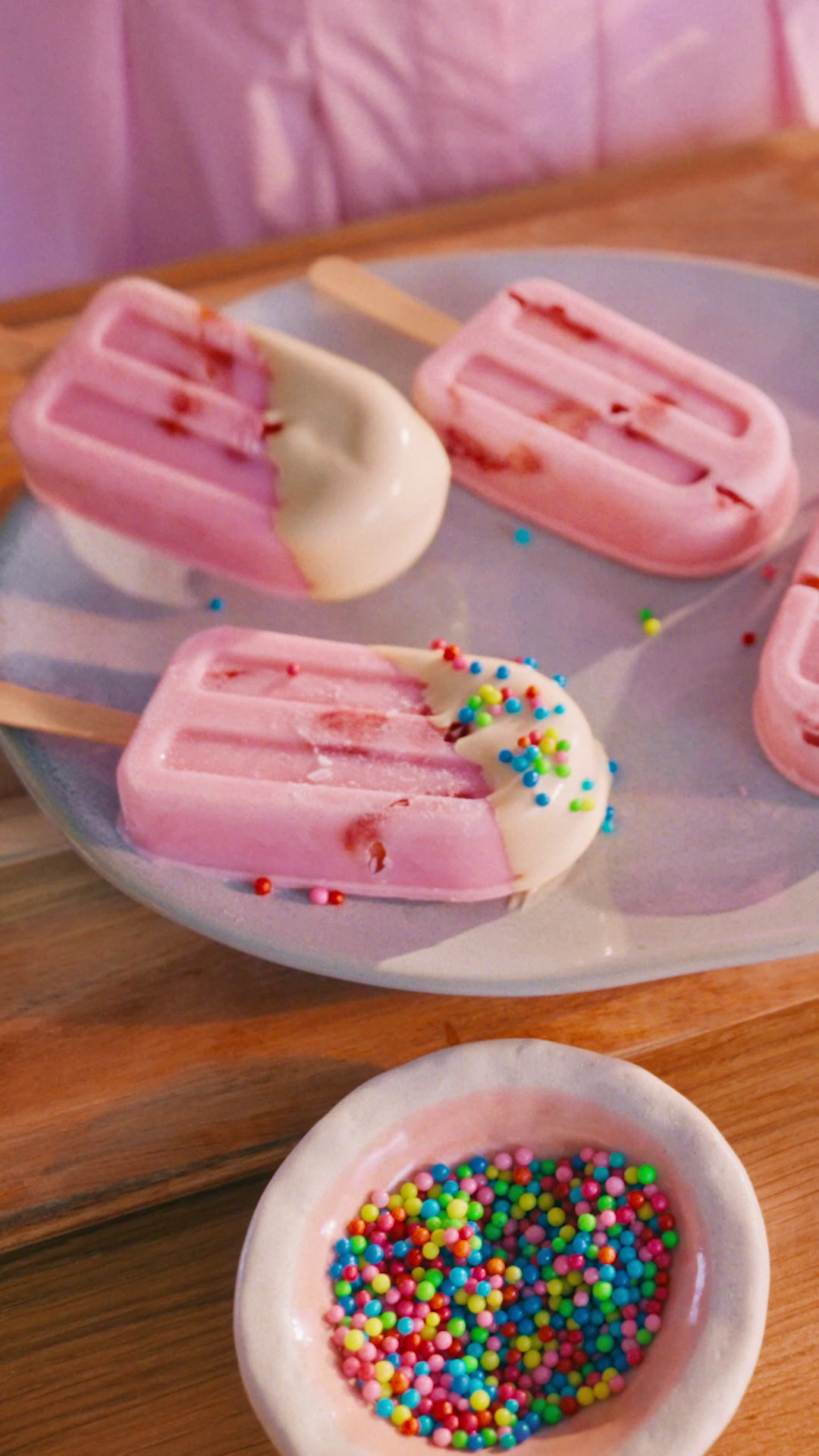 Owocowe lody z kisielem